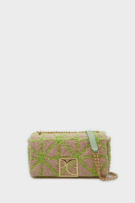 Purificacion Garci Women Shoulder Bags Pink/Green Homenaje Acolchado Crossbody Bag