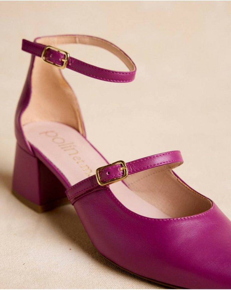Purple Polín Et Moi Heels Mary Jane Tiras Leena Women - Image 3