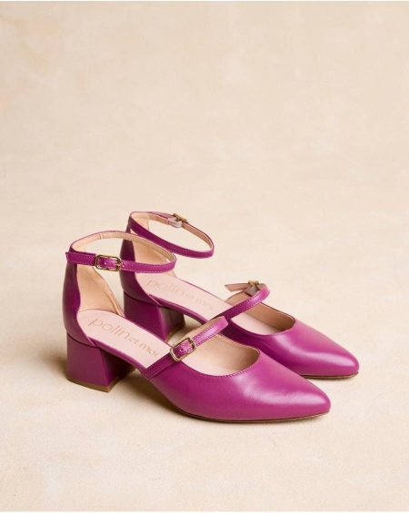 Purple Polín Et Moi Heels Mary Jane Tiras Leena Women