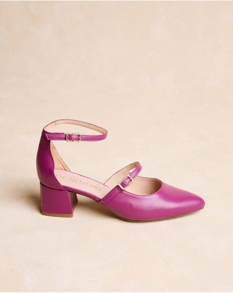 Purple Polín Et Moi Heels Mary Jane Tiras Leena Women - Image 5