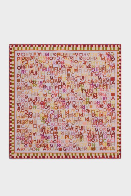Purple Purificacion Garci Women Ginza 53 Silk Bandana Scarves