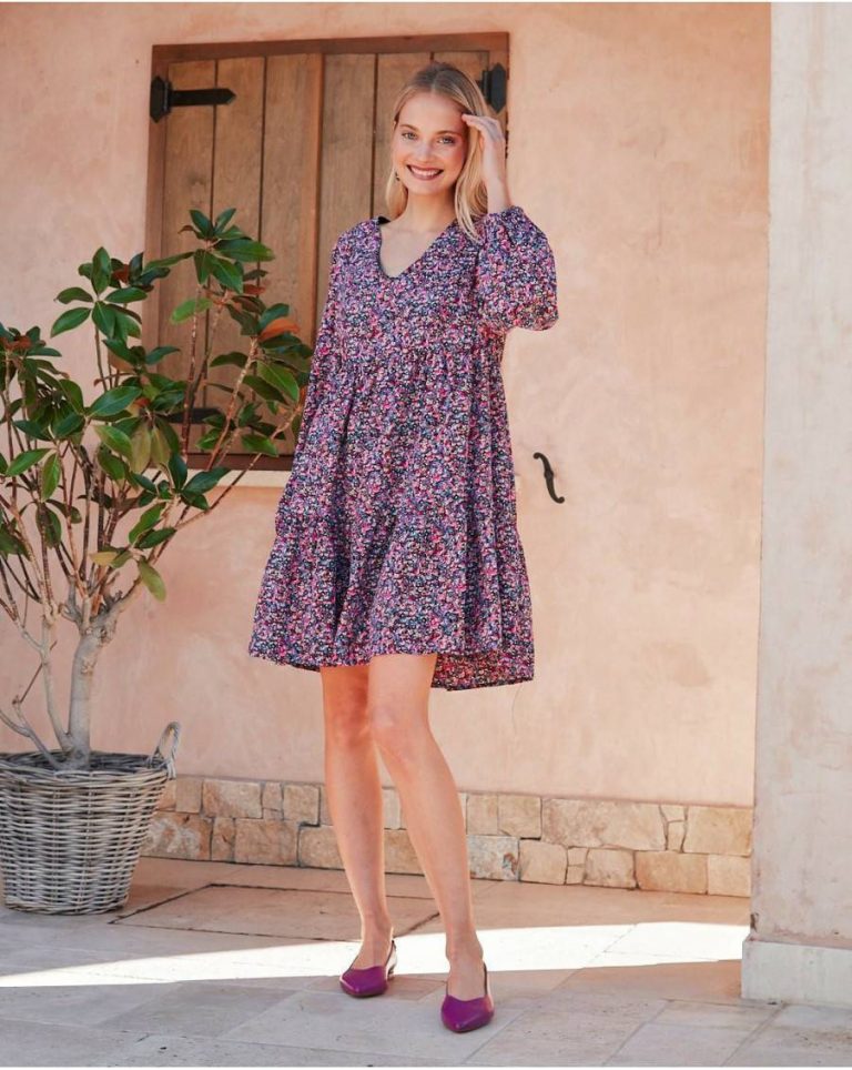Purple Women Cortia Babydoll Dress Polín Et Moi Dresses - Image 4