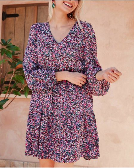 Purple Women Cortia Babydoll Dress Polín Et Moi Dresses