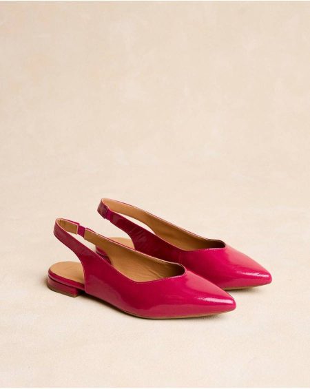Raspberry Flats Women Ballet Flats Slingback Olethea Polín Et Moi