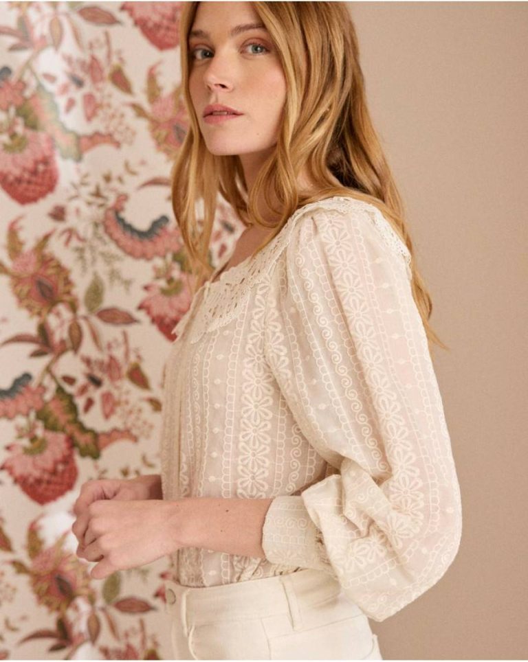 Raw Blouses And Shirts Women Polín Et Moi Pilar Lace Collar Shirt - Image 5