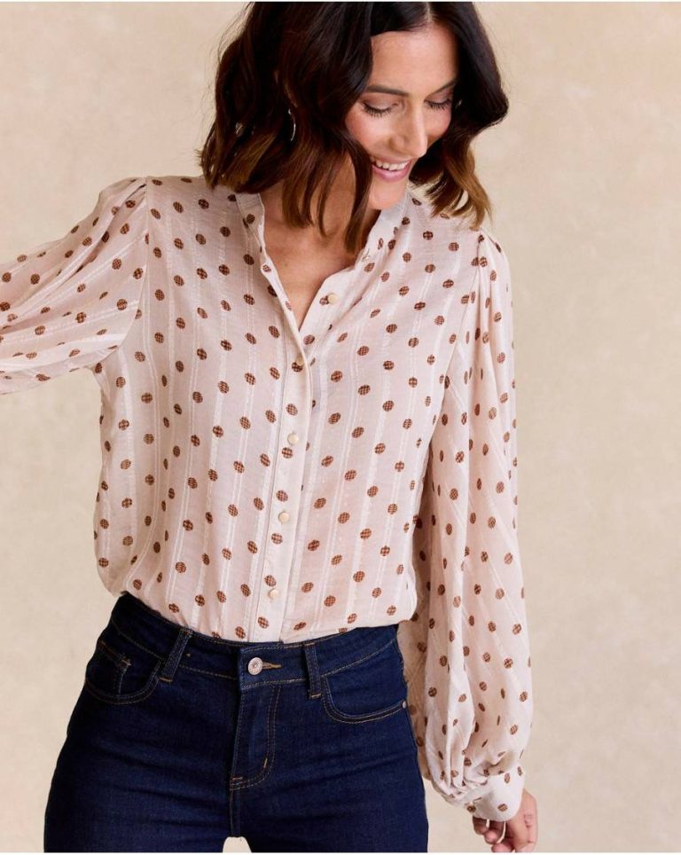 Raw Polín Et Moi Women Blouses And Shirts Nila Polka Dot Shirt - Image 3
