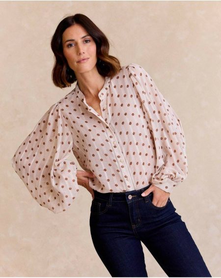 Raw Polín Et Moi Women Blouses And Shirts Nila Polka Dot Shirt