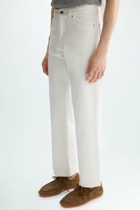 Relaxed Fit Jeans Men Ecru Purificacion Garci Trousers