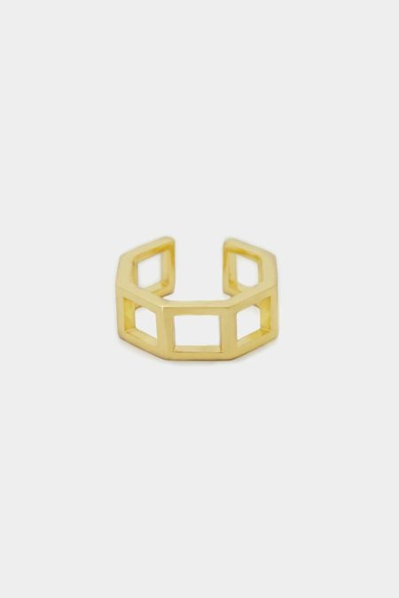Rings Octagon Ring Women Purificacion Garci Gold