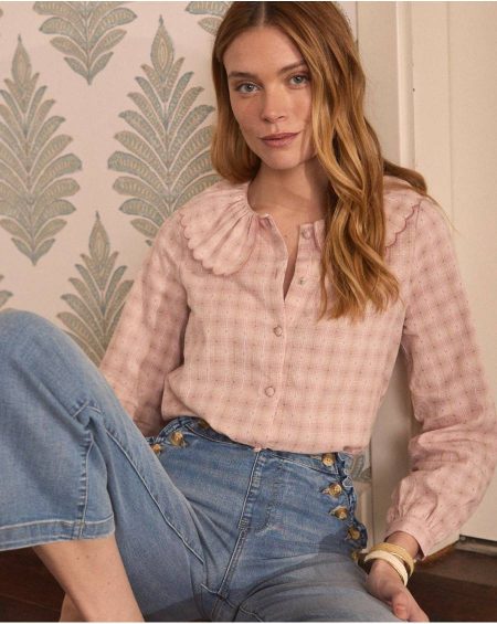 Rose Blouses And Shirts Polín Et Moi Madeleine Printed Blouse Women