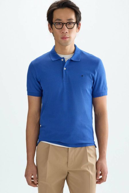 Royal Blue Men Polo Shirts Piqué Polo Shirt Purificacion Garci