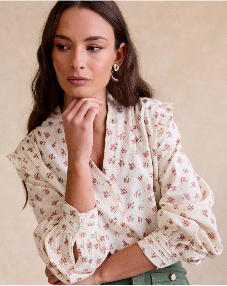 Rune Flowers Shirt Blouses And Shirts Raw Polín Et Moi Women - Image 4