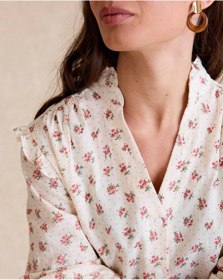 Rune Flowers Shirt Blouses And Shirts Raw Polín Et Moi Women - Image 5