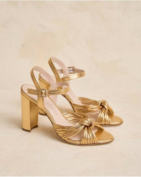 Sandals Knotted Clotis Sandal Polín Et Moi Women Gold