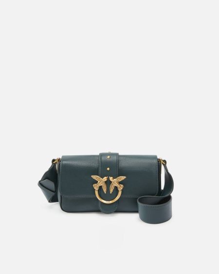 Scarab Green-Antique Gold Shoulder Bags Pinko Soft Leather Mini Love Bag Shoulder Bag