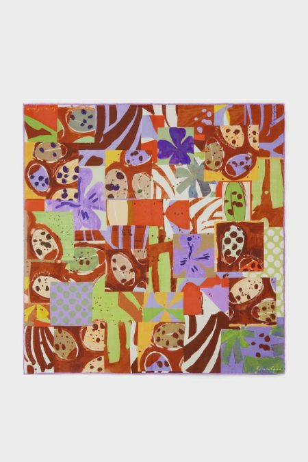 Scarves Lime Green Catarinas 53 Silk Bandana Purificacion Garci Women