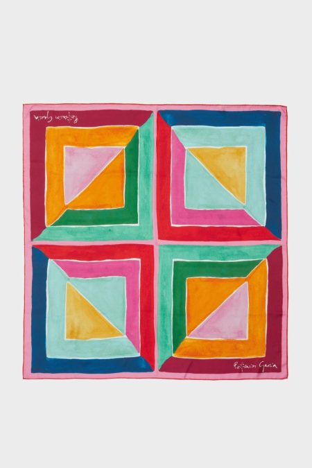 Scarves Multicolor Mosaicubo 90 Silk Scarf Purificacion Garci Women