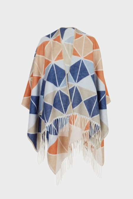 Scarves Multicolor Purificacion Garci Women Origami Wool Poncho