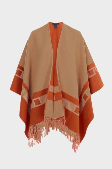 Scarves Orange/Camel Women Pg Tape Wool Poncho Purificacion Garci