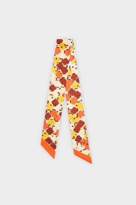 Scarves Purificacion Garci Catarinas Silk Skinny Women Yellow/Orange
