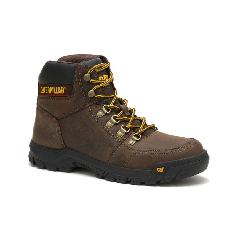 Seal Brown Cat Men Boots Men's Outline Work Boot - Image 3