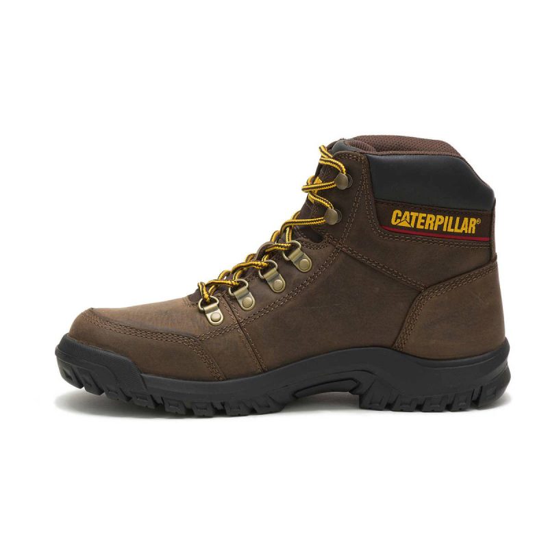 Seal Brown Cat Men Boots Men's Outline Work Boot - Image 4