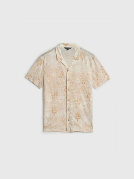 Shirts Lavender Men John Varvatos Espino Camp Shirt
