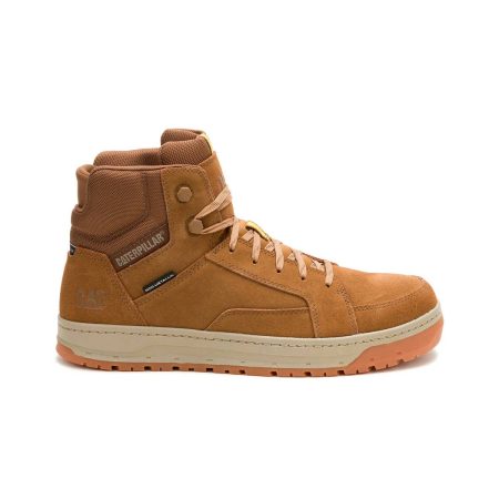 Shoes Men Men's Streamline Court Mid Composite Toe Work Shoe Cat Chipmunk