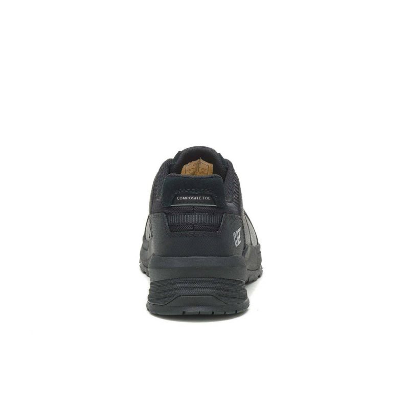 Shoes Men's Streamline 2.0 Leather Composite Toe Work Shoe Men Cat Black - Image 4