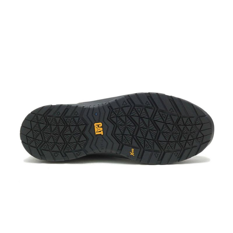 Shoes Men's Streamline 2.0 Leather Composite Toe Work Shoe Men Cat Black - Image 5