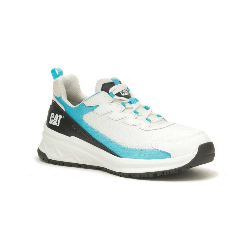 Shoes Women Women's Streamline Runner Carbon Composite Toe Work Shoe Bright White/Blue Cat - Image 2