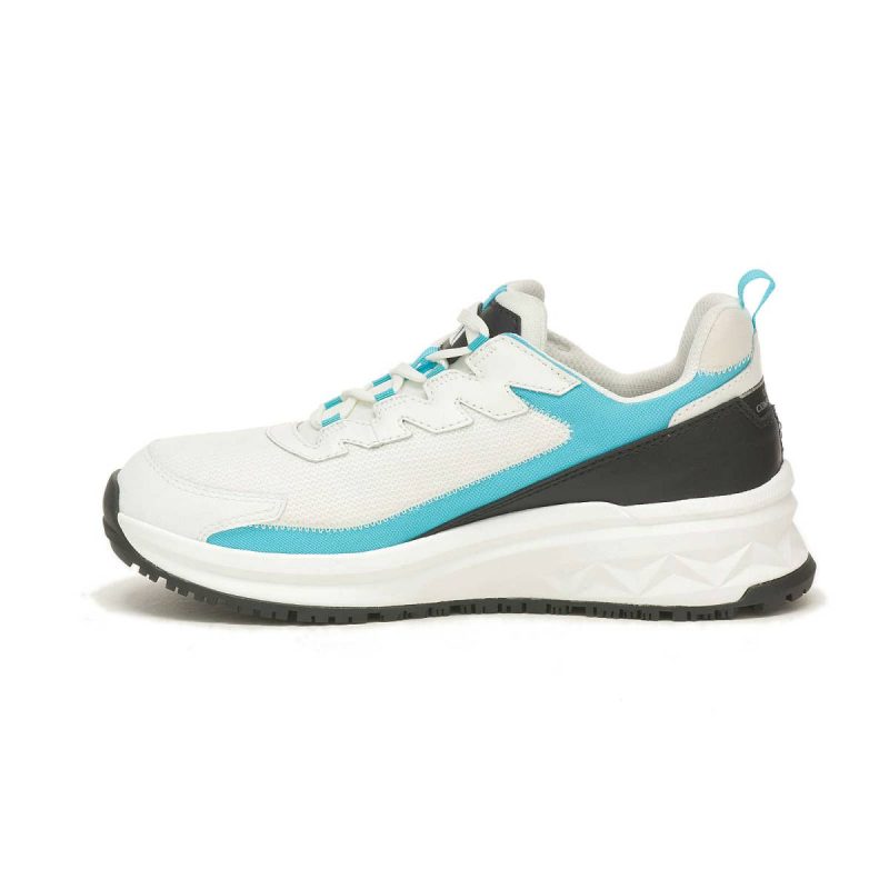 Shoes Women Women's Streamline Runner Carbon Composite Toe Work Shoe Bright White/Blue Cat - Image 4