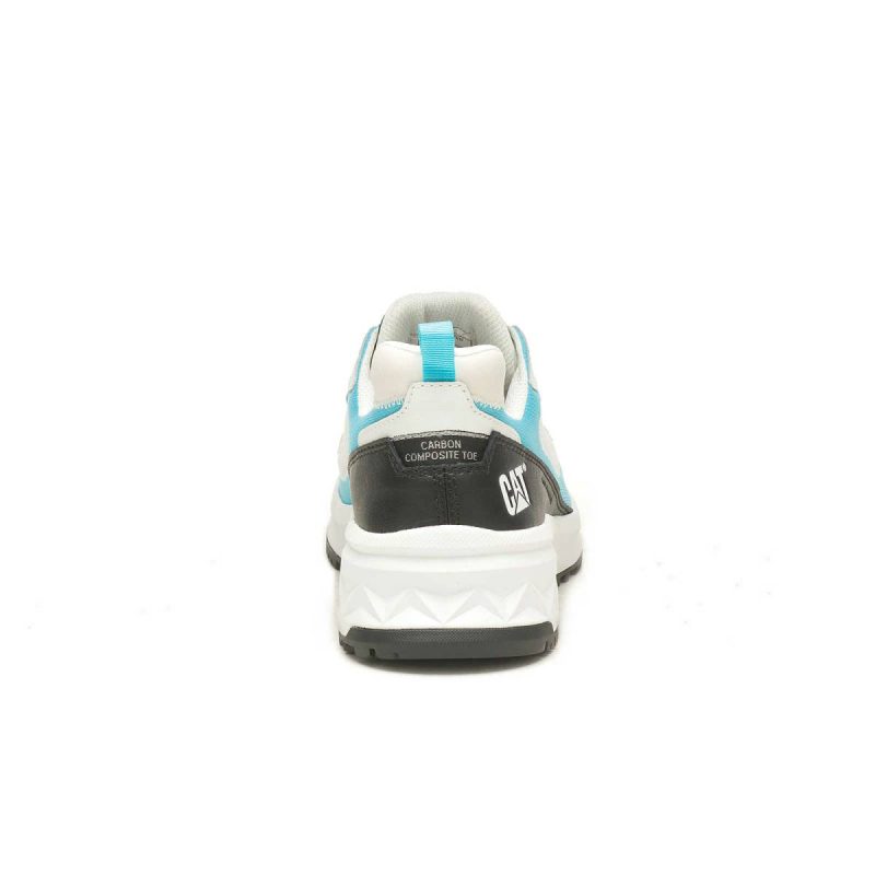 Shoes Women Women's Streamline Runner Carbon Composite Toe Work Shoe Bright White/Blue Cat - Image 5