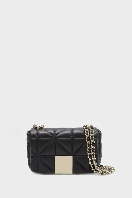 Shoulder Bags Black Women Purificacion Garci Homenaje Acolchado Cross Body Bag