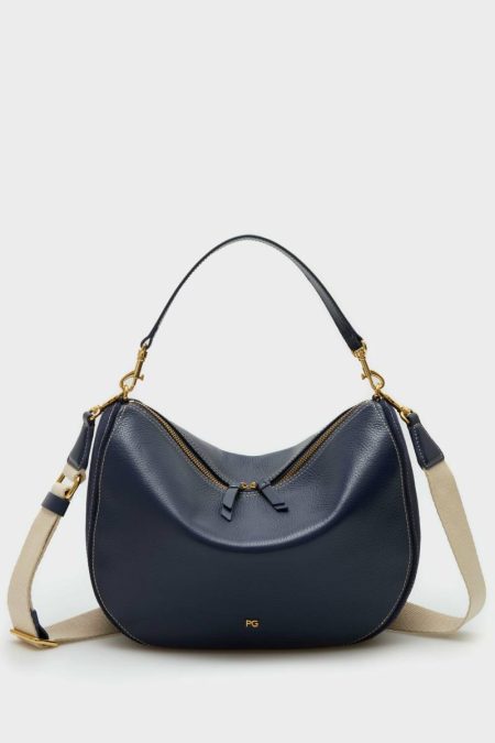 Shoulder Bags Combinación Única Half Moon Shoulder Bag Navy Purificacion Garci Women