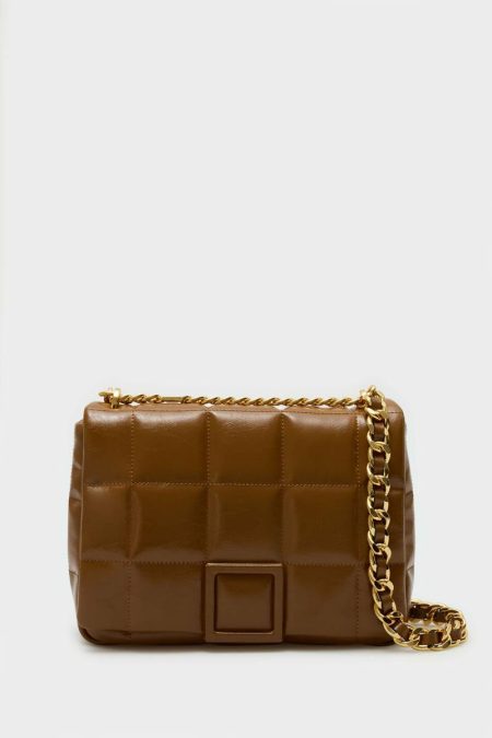 Shoulder Bags Havana Brown Homenaje Acolchado Shoulder Bag Purificacion Garci Women