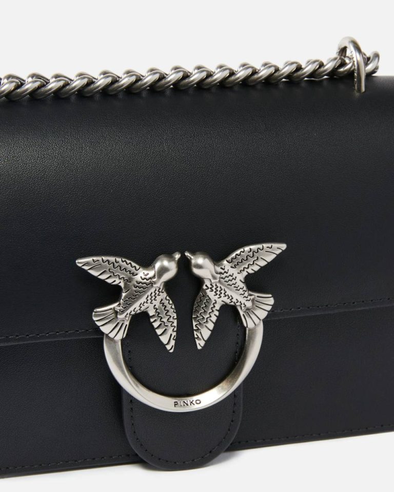 Shoulder Bags Mini Love Bag One Simply Pinko Black-Old Silver - Image 3