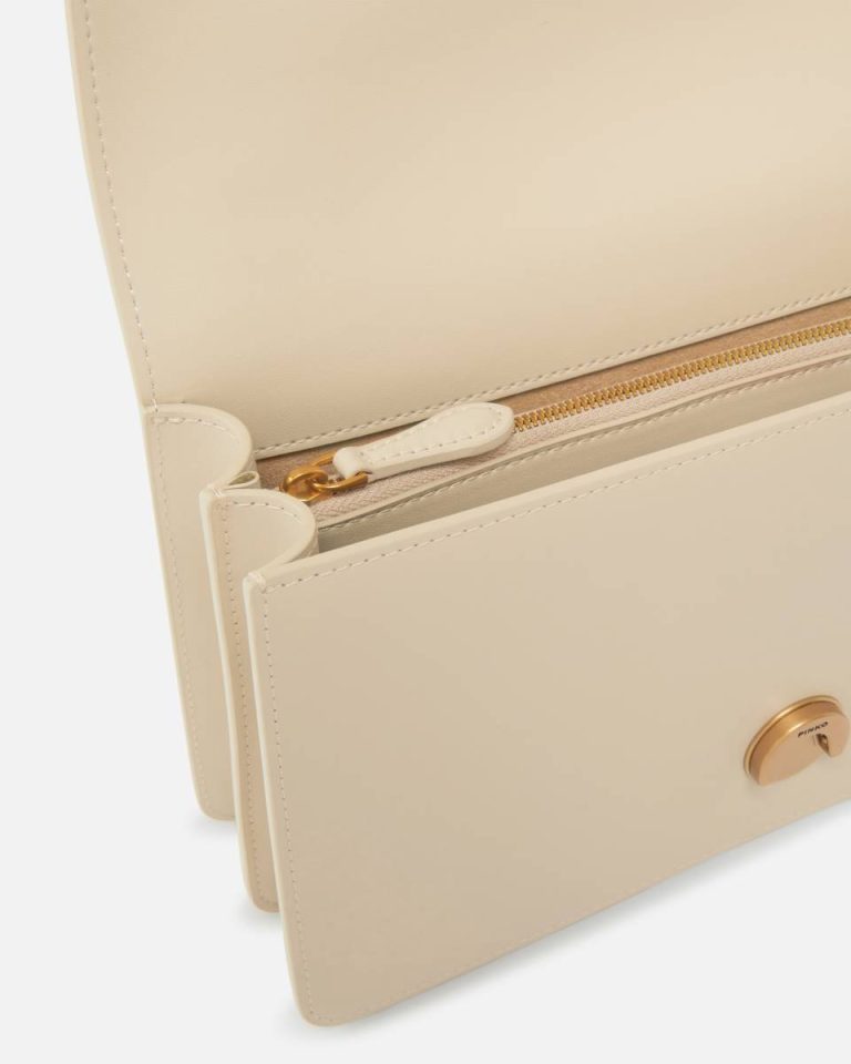 Shoulder Bags Pinko Beige-Smoke Grey-Antique Gold Classic Love Bag One Simply - Image 4