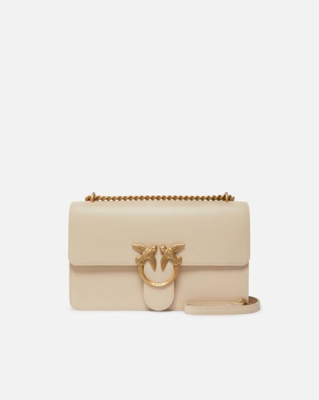 Shoulder Bags Pinko Beige-Smoke Grey-Antique Gold Classic Love Bag One Simply