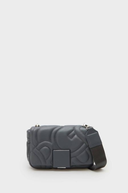 Shoulder Bags Purificacion Garci Iron Grey Homenaje Acolchado Crossbody Bag Women