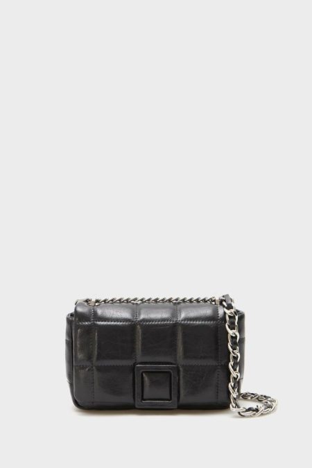 Shoulder Bags Purificacion Garci Iron Grey Homenaje Acolchado Crossbody Bag Women