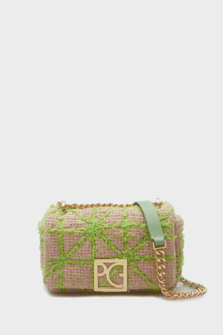 Shoulder Bags Purificacion Garci Women Homenaje Acolchado Crossbody Bag Pink/Green