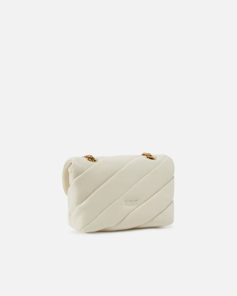 Shoulder Bags White+White-Antique Gold Mini Love Bag Puff Maxi Quilt Pinko - Image 2