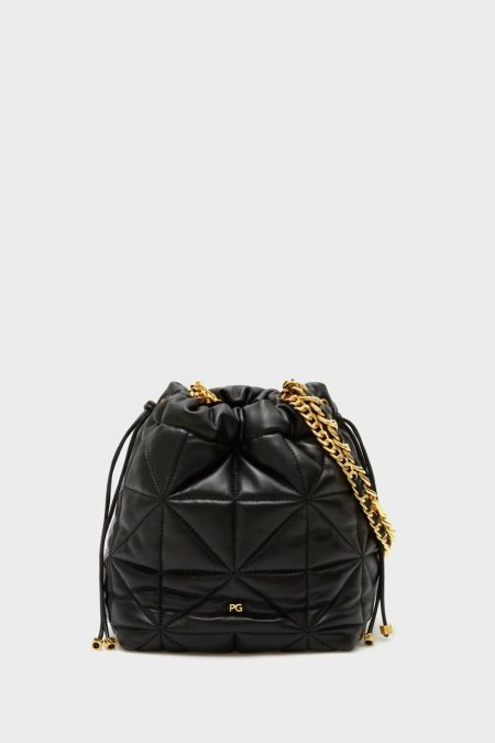 Shoulder Bags Women Black Homenaje Acolchado Bucket Bag Purificacion Garci