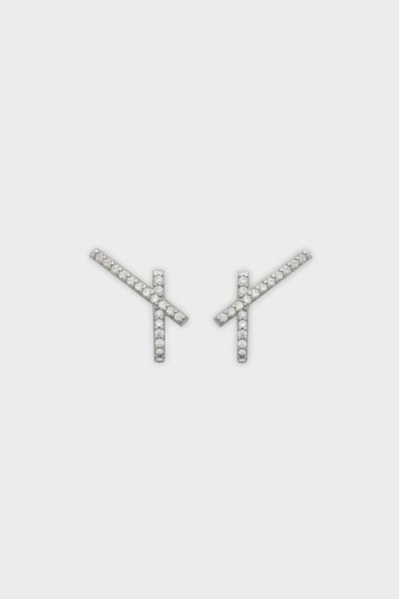 Silver Crystal Women Purificacion Garci Radiant Earrings