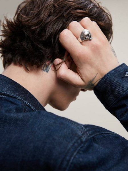 Silver Men John Varvatos Skull Ring Jewelry