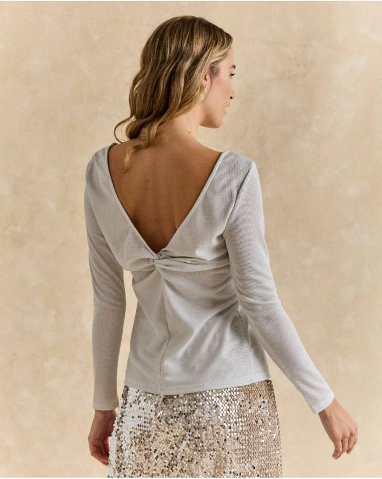 Silver Top Lurex Andy Tops Women Polín Et Moi - Image 5