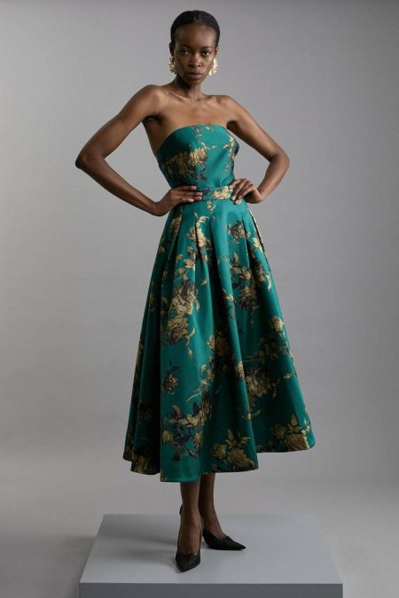 Skirts Green Women Floral Print Woven Midi Skirt Karen Millen
