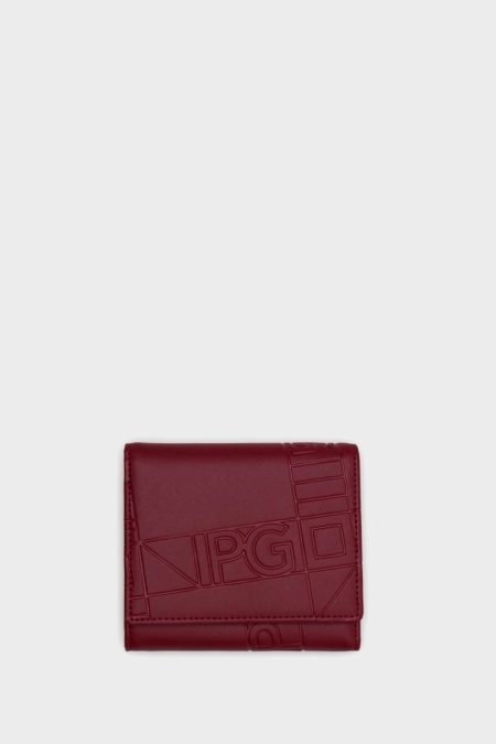 Small Wallets Dark Red Purificacion Garci Women Soho Fold Over Japanese Wallet
