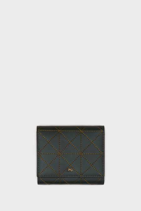Small Wallets Purificacion Garci Women British Green Origami Fold Over Japanese Wallet